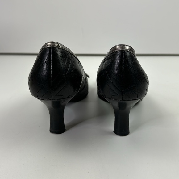 Hilary Radley Rania quilted black leather heels - Picture 5 of 11